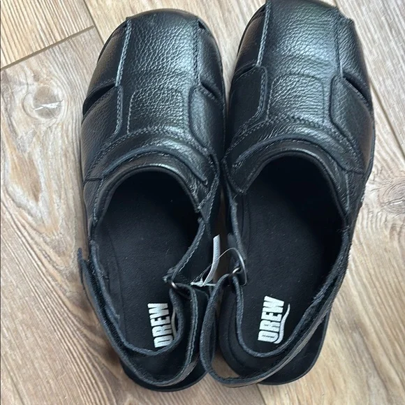 DREW Barcelona Black Slip-On adjustable sandal closed toe  display picture 3
